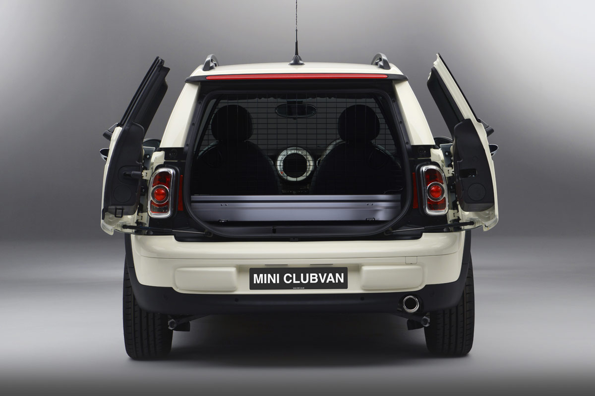 MINI Clubvan boot doors open