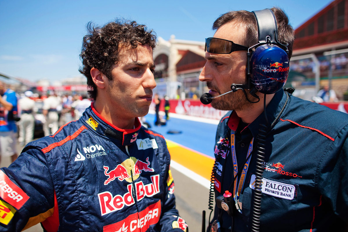 Daniel Ricciardo on the grid