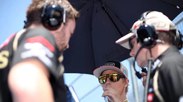 Kimi Raikkonen on the grid