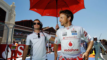Jenson Button on the grid