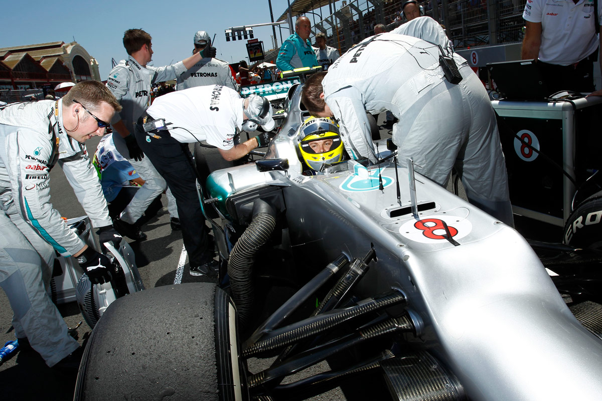 Nico Rosberg on the grid