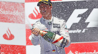 Michael Schumacher on the podium