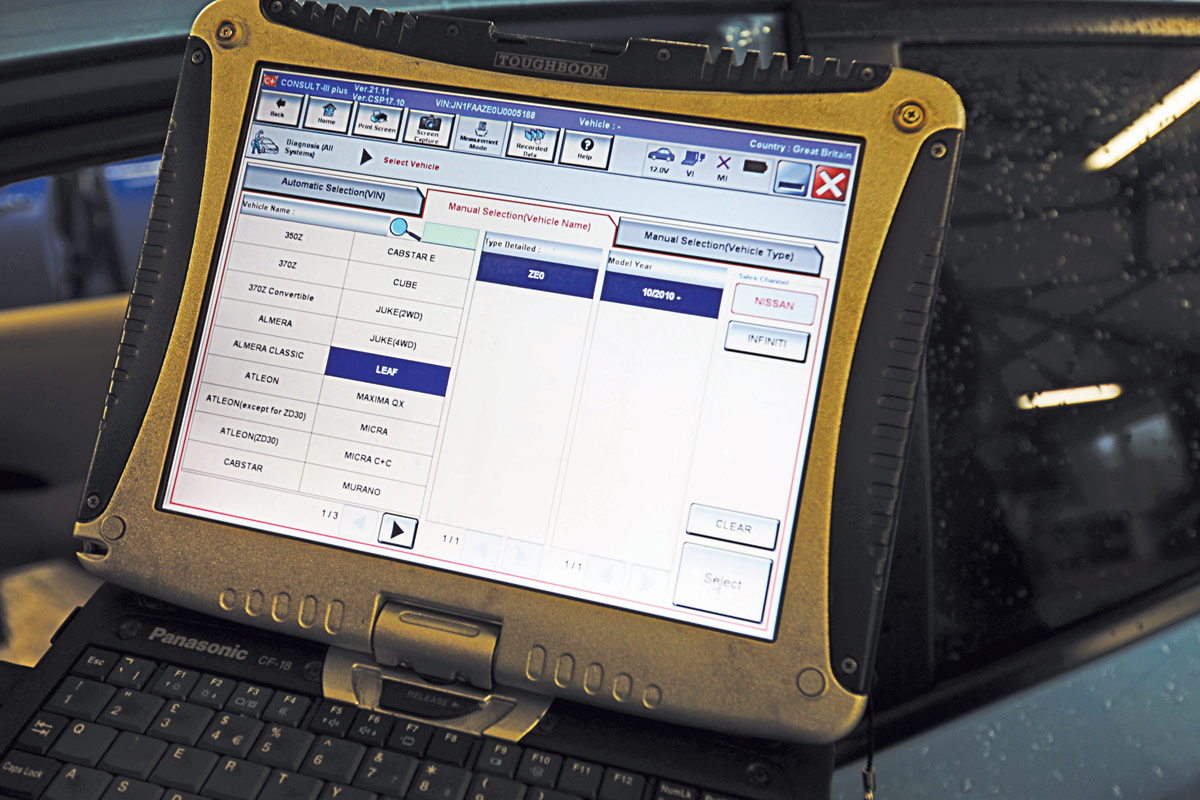 Nissan Leaf diagnostics