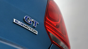 VW Polo Blue GT badge