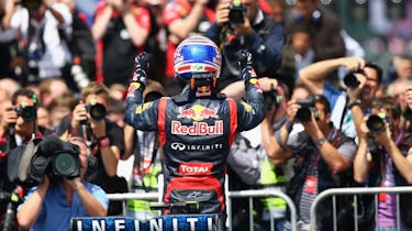 Mark Webber celebrates