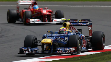 Mark Webber ahead of Fernando Alonso