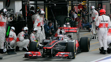 Jenson Button in the pits