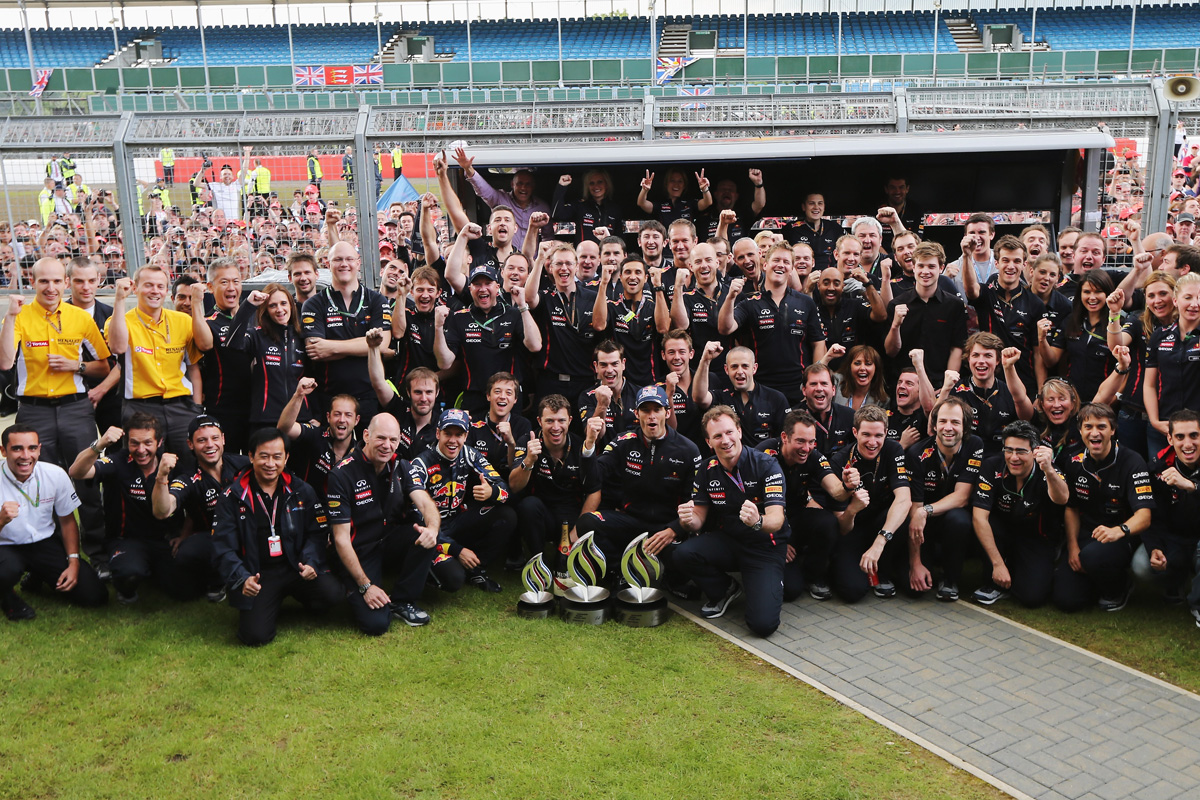 Red Bull celebrate