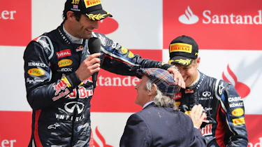 Mark Webber and Jackie Stewart