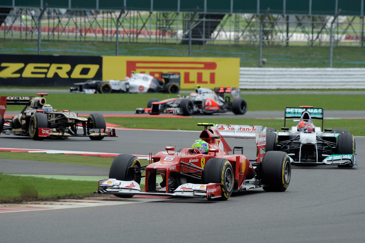 Felipe Massa ahead of Michael Schumacher