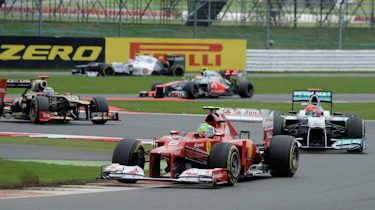Felipe Massa ahead of Michael Schumacher