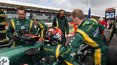 Heikki Kovalainen on the grid