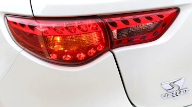 Infiniti FX Vettel rear light and badge detail