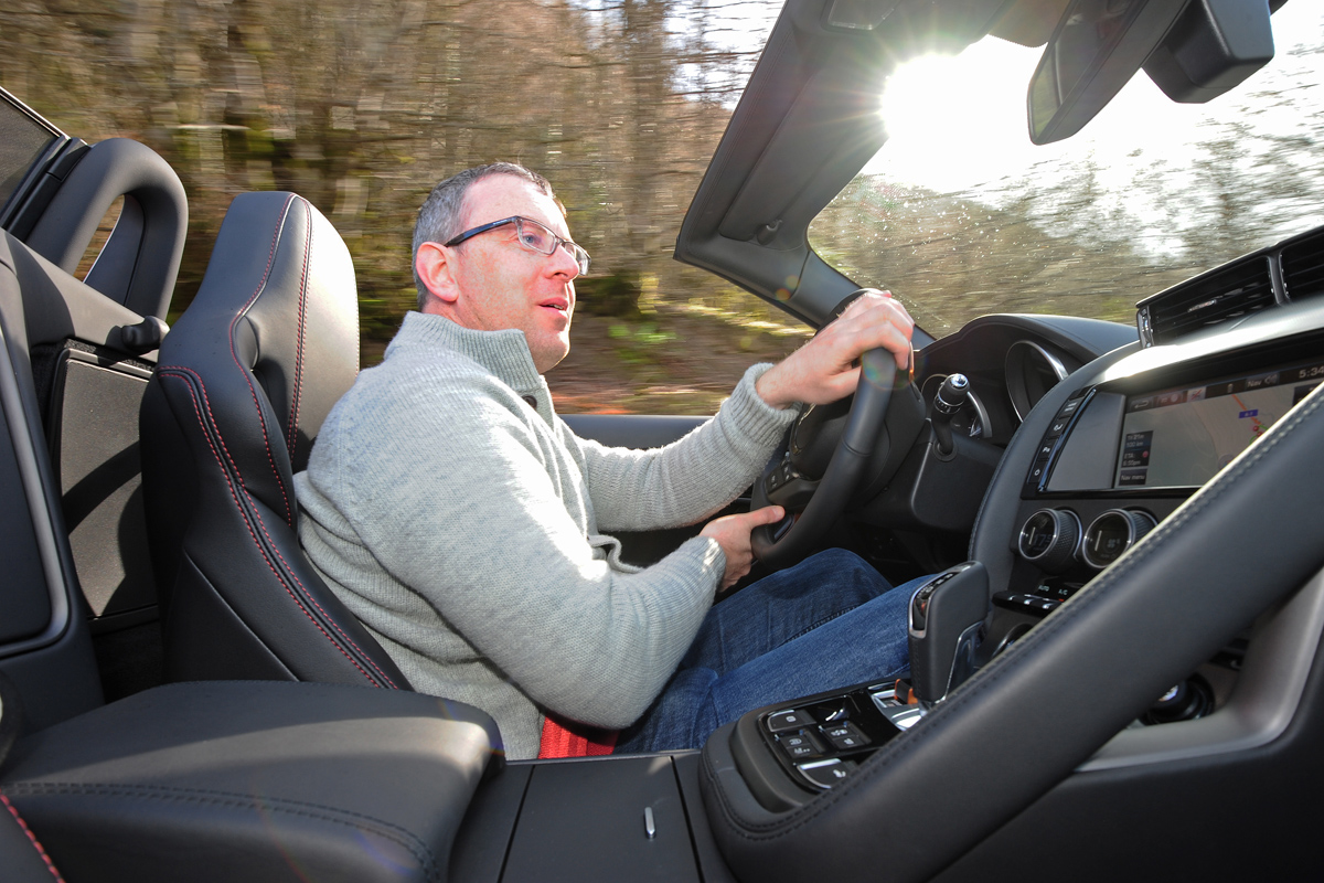Jaguar F-Type S driving