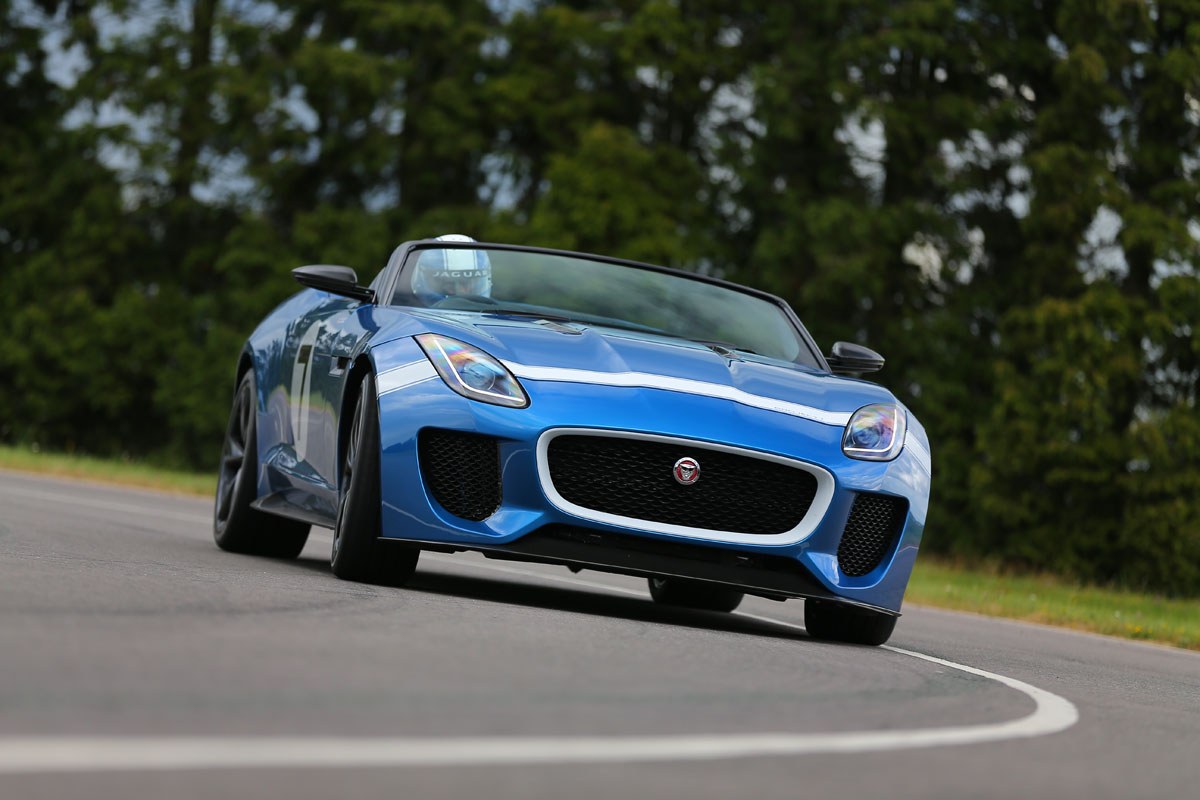 Jaguar Project 7 cornering