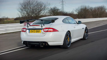 Jaguar XKR-S GT coupe rear tracking