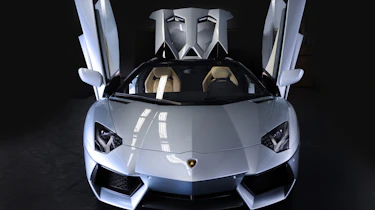 Lamborghini Aventador Roadster front tracking