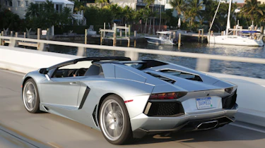 Lamborghini Aventador Roadster rear action
