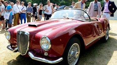 The Lancia Aurelia (pictured: B24S Spider) was the first production car with a V6 engine.
