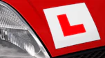 L-plate on a car