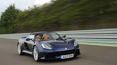 Lotus Exige S Roadster front action