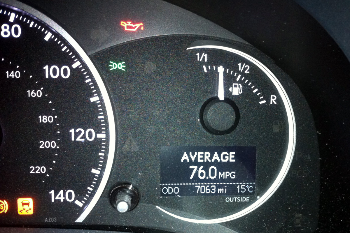 Lexus CT 200h dials