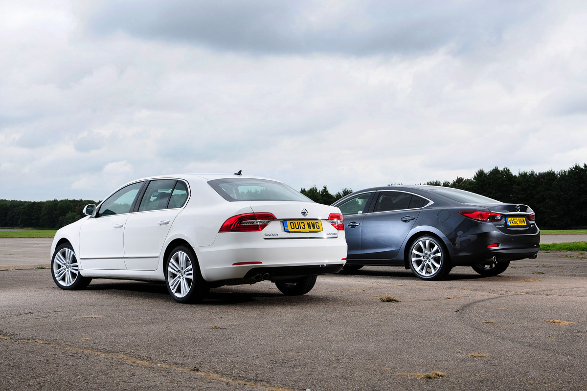 Mazda 6 vs Skoda Superb 2013 rear