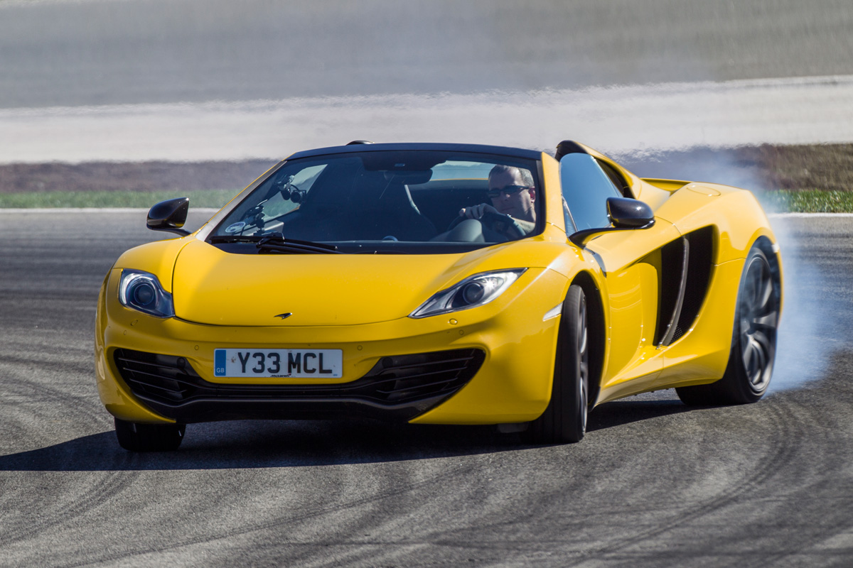 mclaren 12c spider in yellow