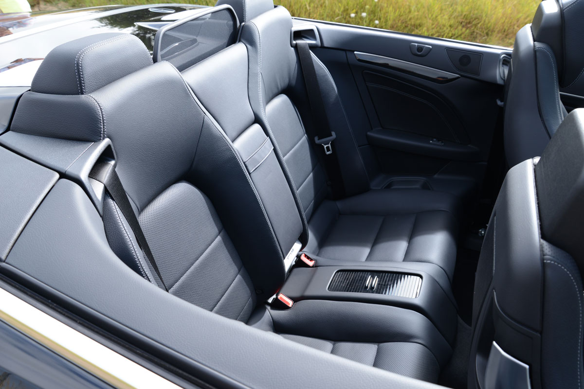 Mercedes E-Class Cabriolet rear seats