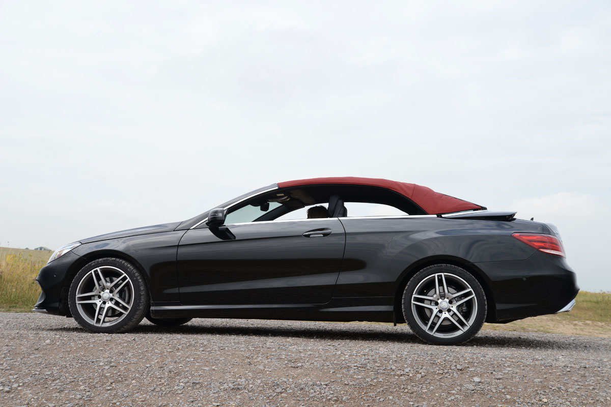 Mercedes E-Class Cabriolet roof down