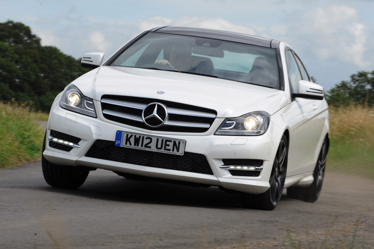 Mercedes C180 Coupe front cornering