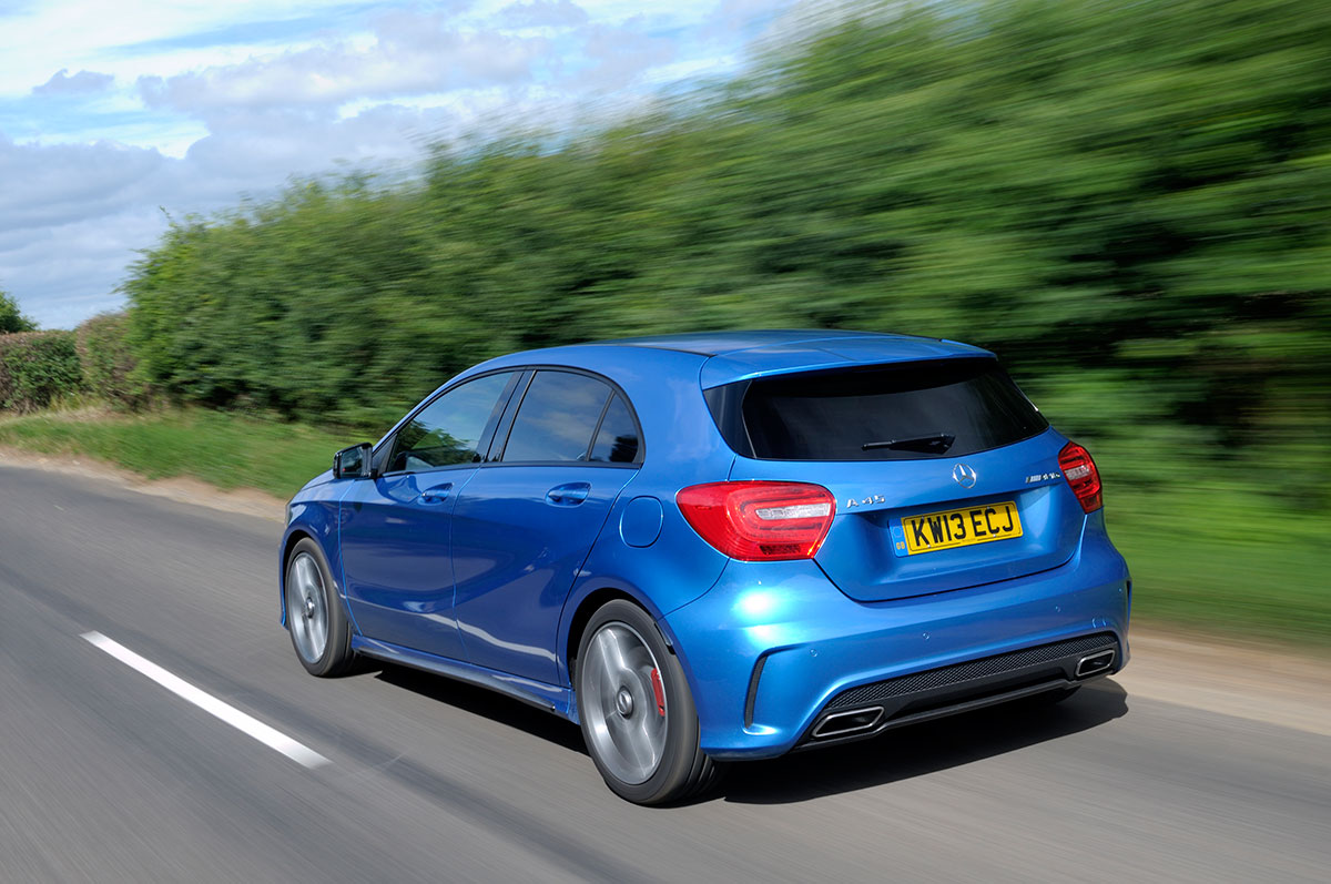 Mercedes A45 AMG rear action