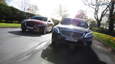 Mercedes S63 AMG vs Jaguar XJR header 2