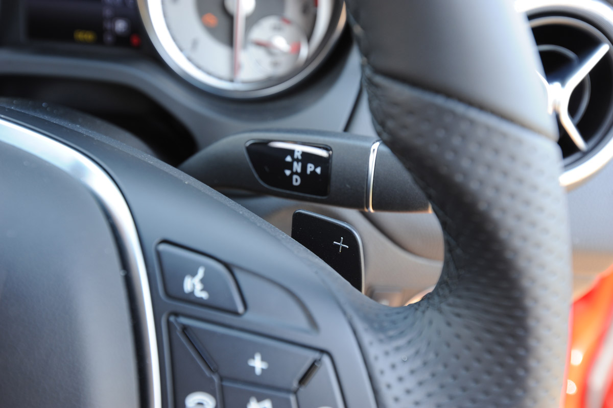 Mercedes CLA steering wheel detail