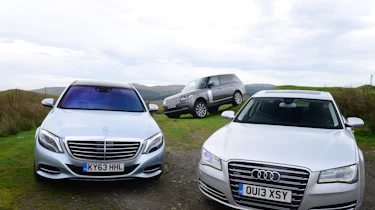 Mercedes S-Class Range Rover Audi A8 2013 front