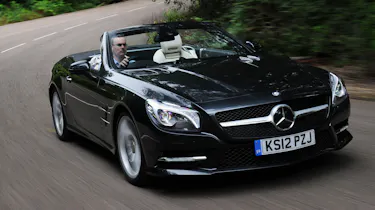 Mercedes SL350 front cornering