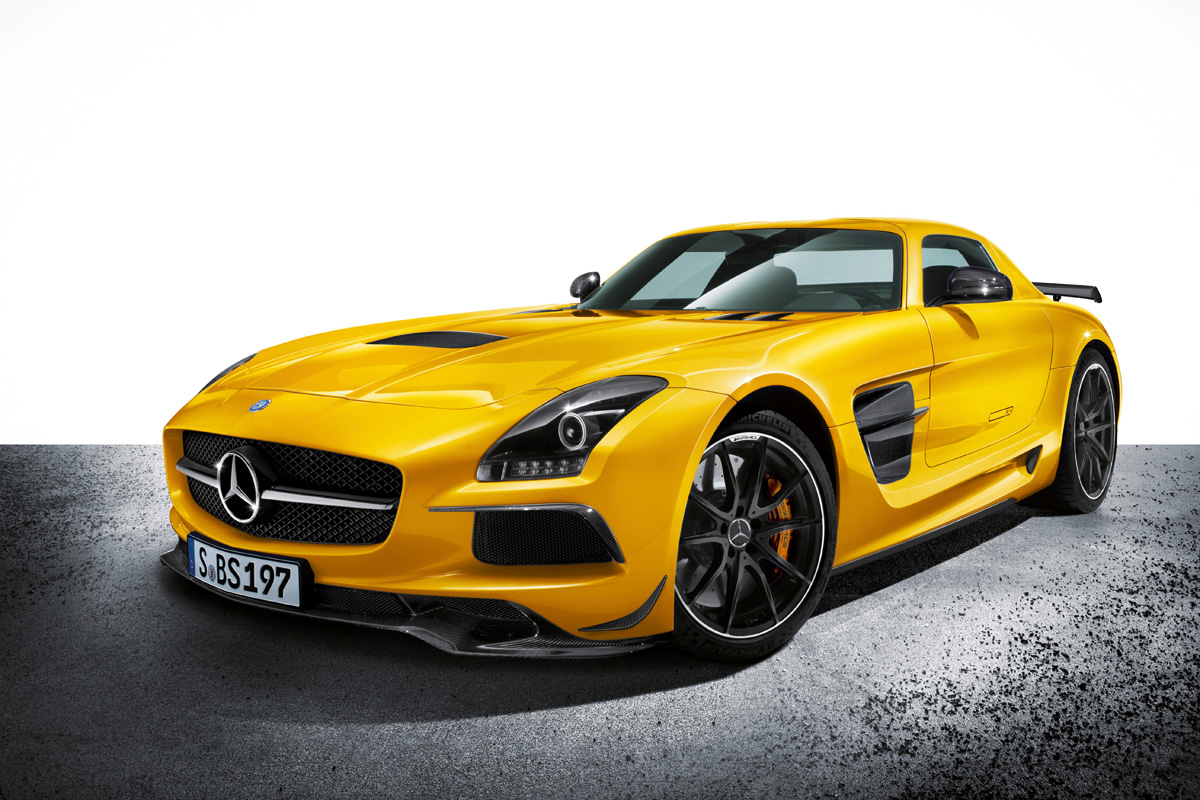 Mercedes SLS AMG Black Series front three-quarters