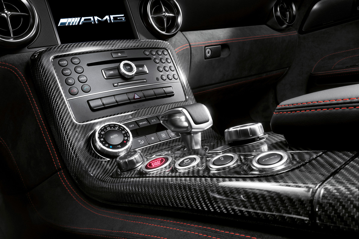 Mercedes SLS AMG Black Series interior detail
