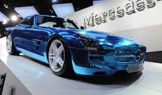 Mercedes SLS Electric Drive front tracking