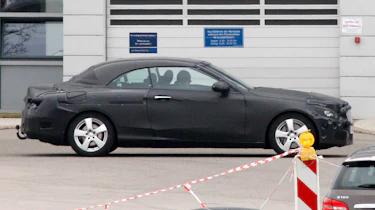 Mercedes C-Class Cabriolet spy shot side