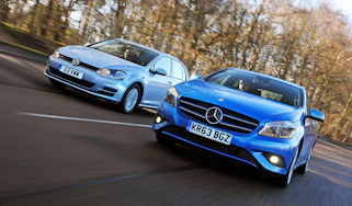 Volkswagen Golf Bluemotion vs Mercedes A180 CDI ECO header
