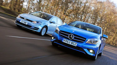 Volkswagen Golf Bluemotion vs Mercedes A180 CDI ECO header