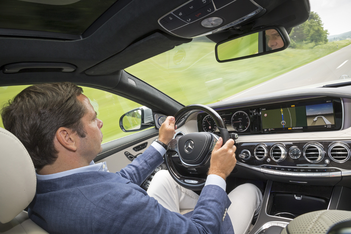 Mercedes S-Class interior driving