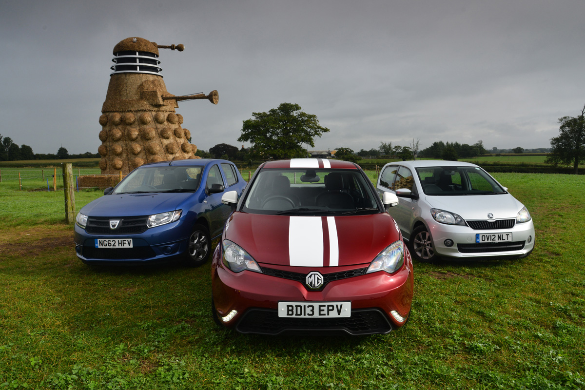 MG3 vs Dacia Sandero and Skoda Citigo