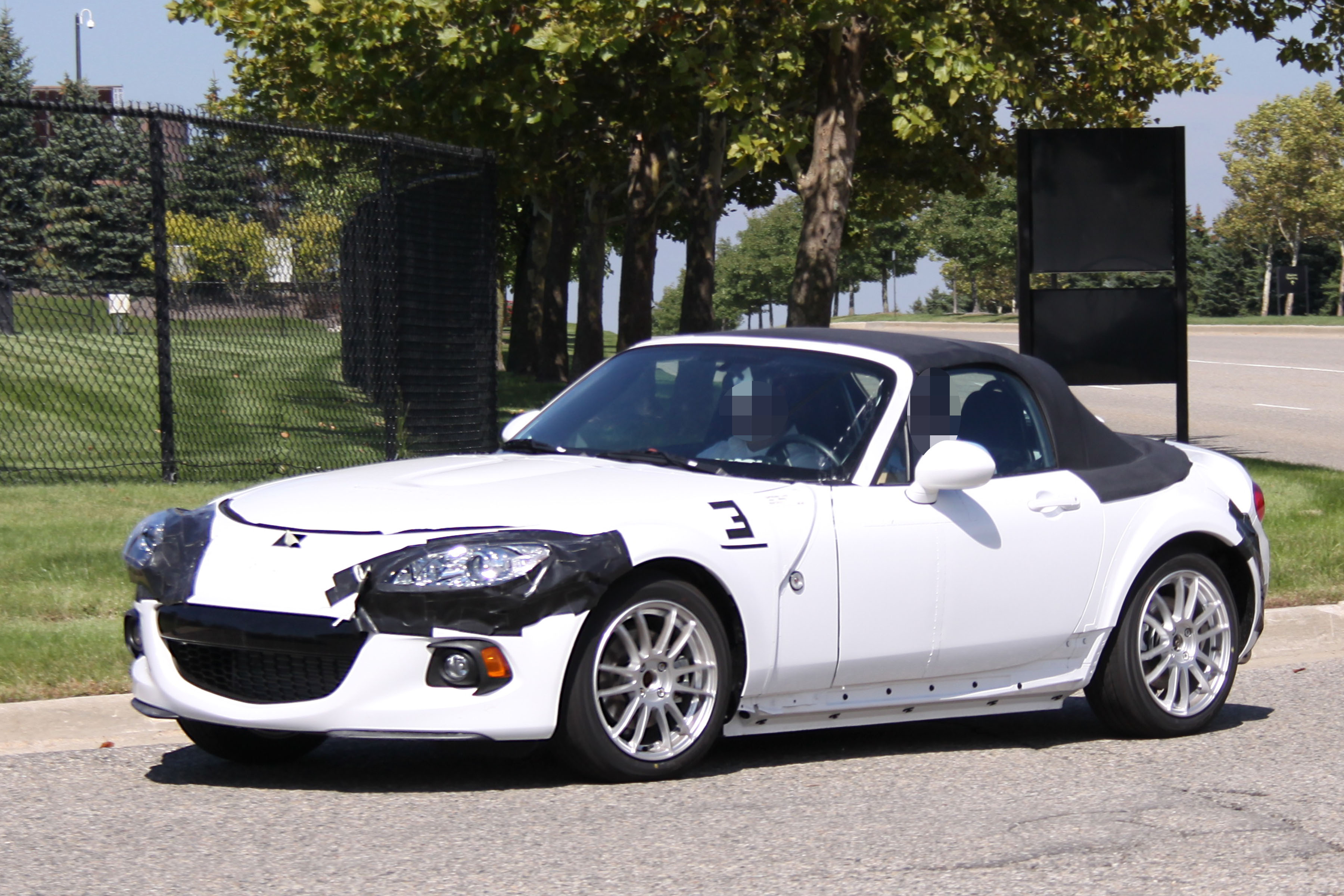 Mazda MX-5 test mule front quater