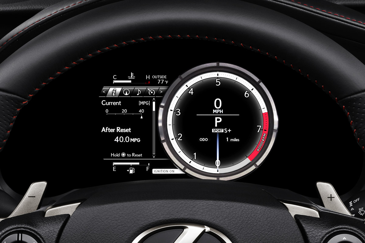 New Lexus IS F Sport dials