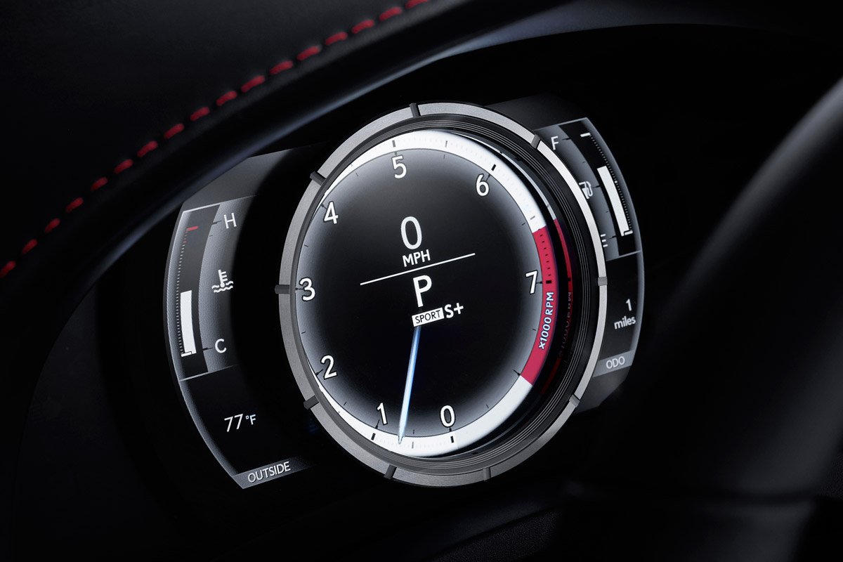New Lexus IS F Sport dial centre