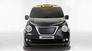 Nissan electric taxi 2015 front on