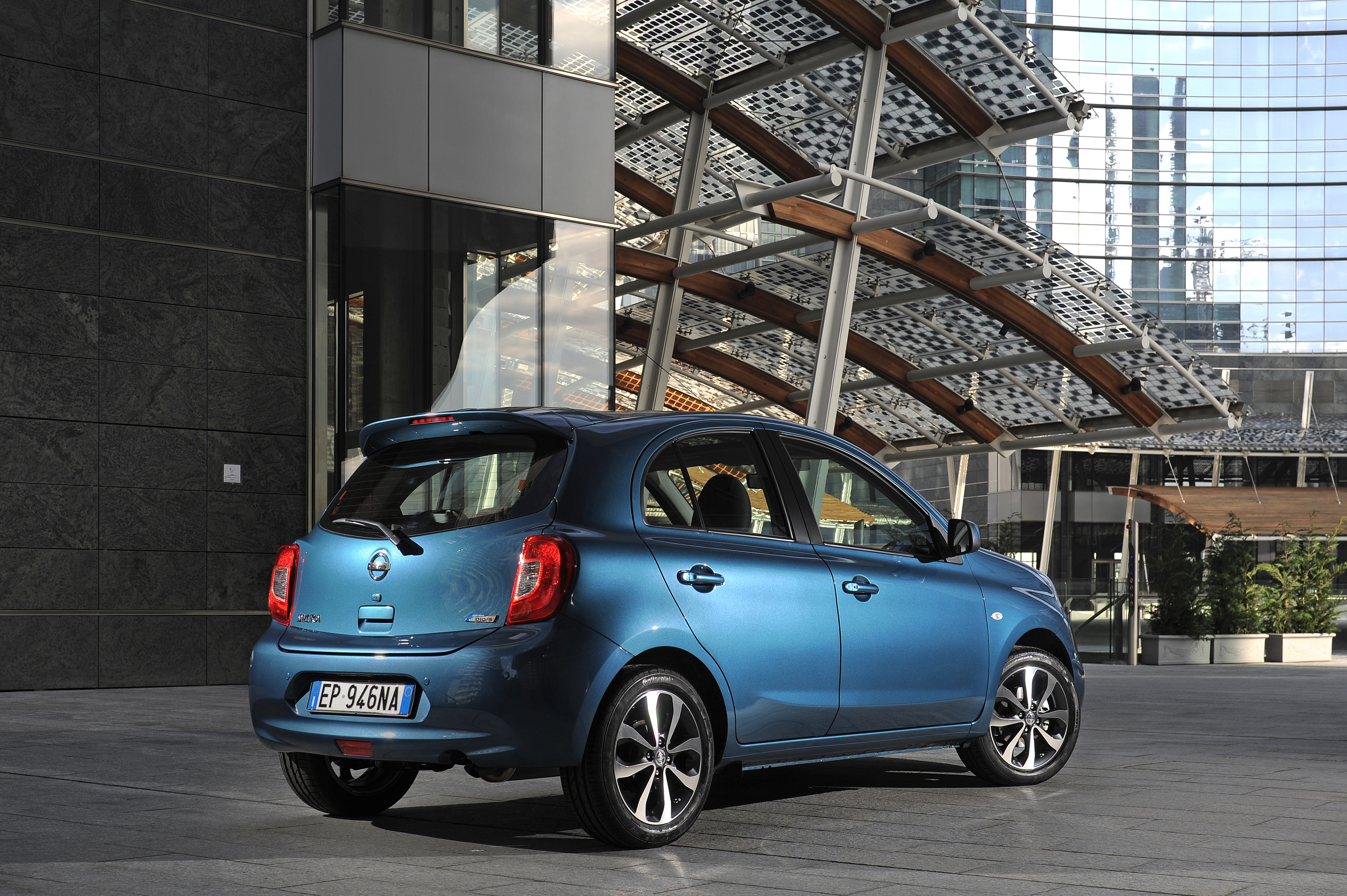 Nissan Micra rear and side view