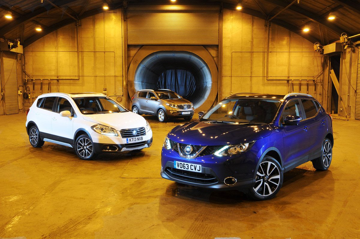 Nissan Qashqai vs Suzuki SX4 S-Cross vs Kia Sportage